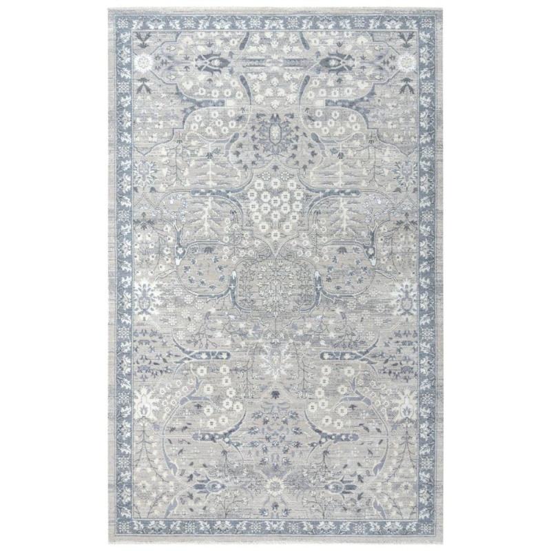 Hybrid Cut Pile Wool/Tencel Rug, 5' x 8'