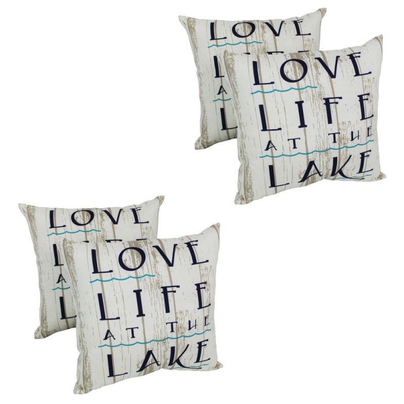 Spun Polyester 17-Inch Outdoor Throw Pillows (Set Of 4) Co-Jo15-04-S4