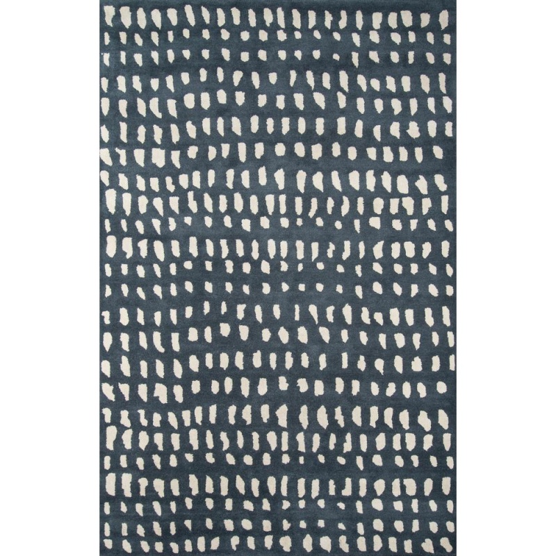 Contemporary Rectangle Area Rug, Blue, 3'6" X 5'6"