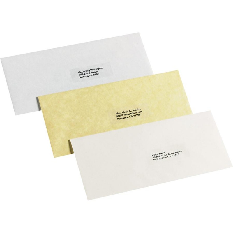 Avery® Easy Peel Return Address Labels - 1" Width X 2 5/8" Length - Permanent Adhesive - Rectangle - Laser - Clear - Film - 30 / Sheet - 25 Total Sheets - 750 Total Label(S) - 750 / Box