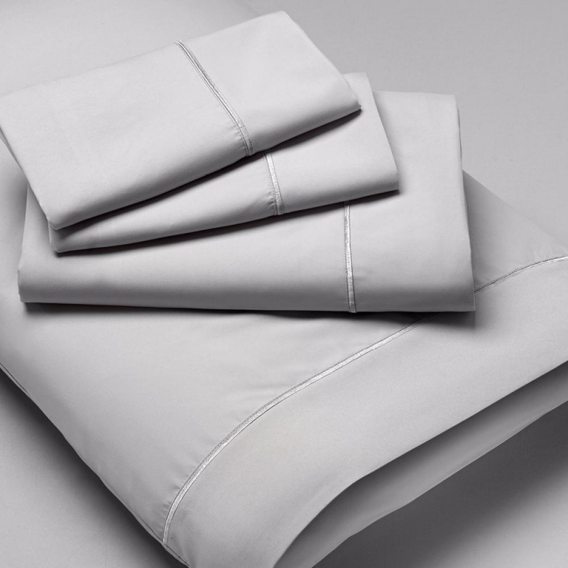 Luxury Microfiber Pillowcase Set Queen , Dove Gray
