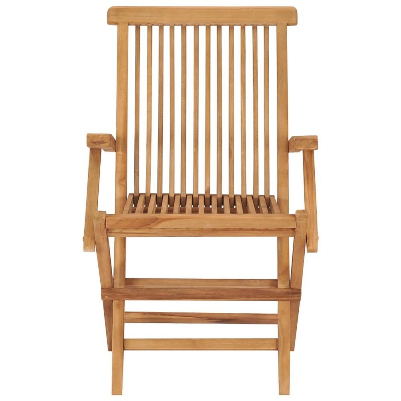Vidaxl Garden Chairs With Green Cushions 8 Pcs Solid Teak Wood 2909
