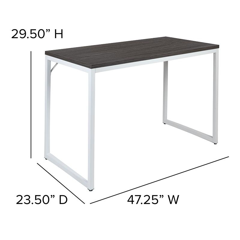 Modern Commercial Grade Desk Industrial Style Computer Desk Sturdy Home Office Desk - 47" Length - Gray