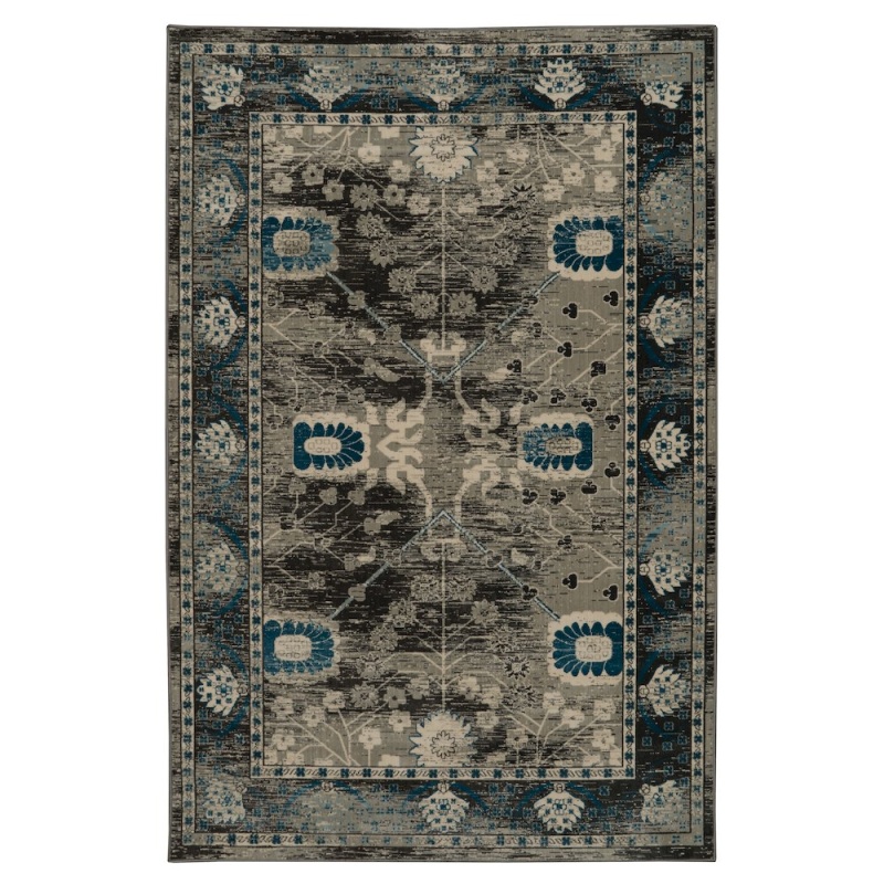 Vintage Zeigler Grey & Charcoal 5X7.6, Rug