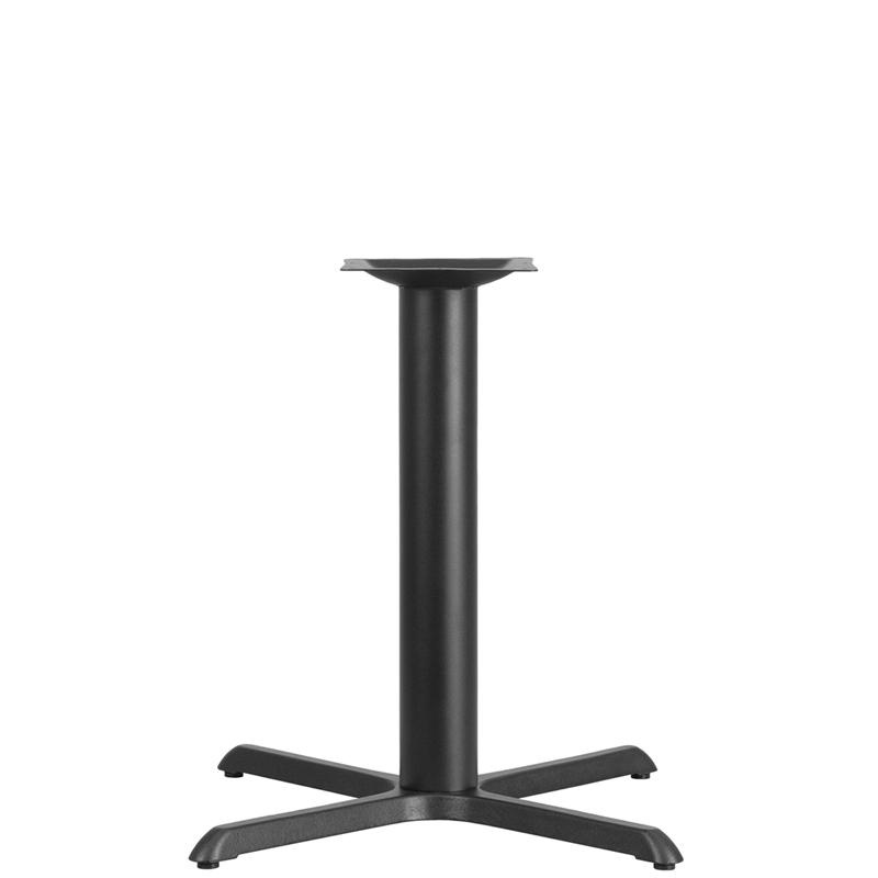 33'' X 33'' Restaurant Table X-Base With 4'' Dia. Table Height Column
