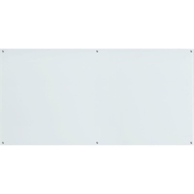 Lorell Premium Glass Board - 96" (8 Ft) Width X 48" (4 Ft) Height - White Glass Surface - Rectangle - 1 Each
