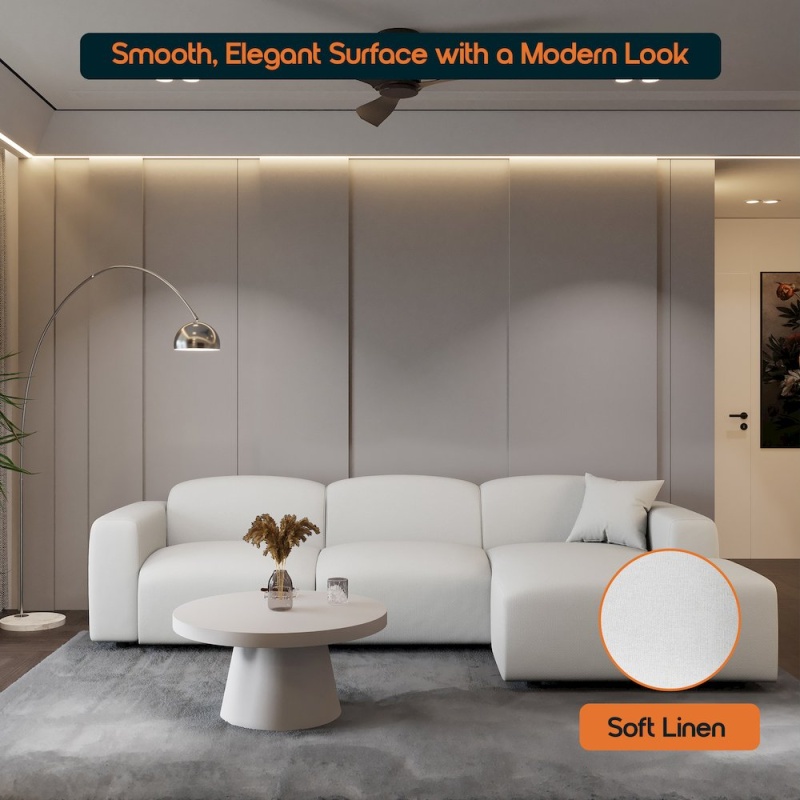 Whisper 4-Seater Conversation Set With Chaise Lounge Chair in Beige