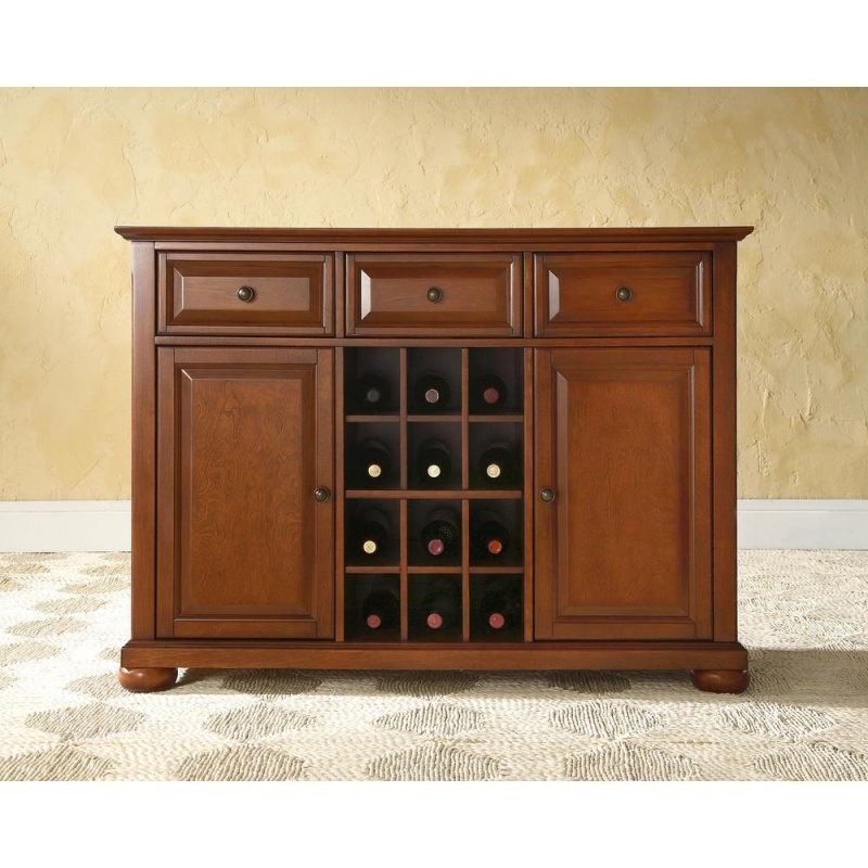 Alexandria Sideboard Cabinet W/Wine Storage Cherry