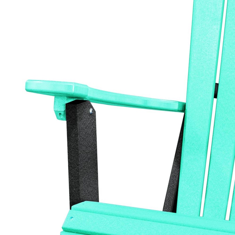 Fan Back Folding Adirondack Chair Made In The Usa- Aruba, Black