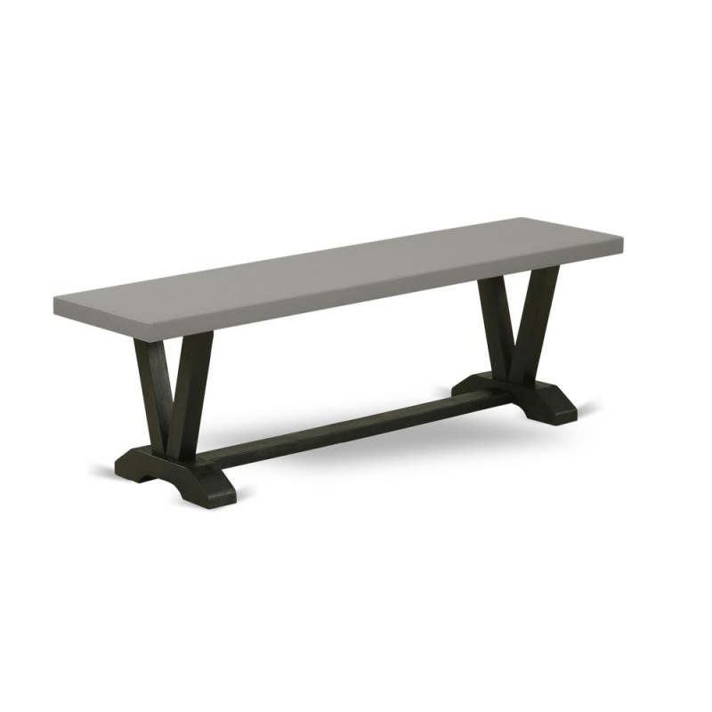 V-Style Modern Kitchen Bench With Wood Seat