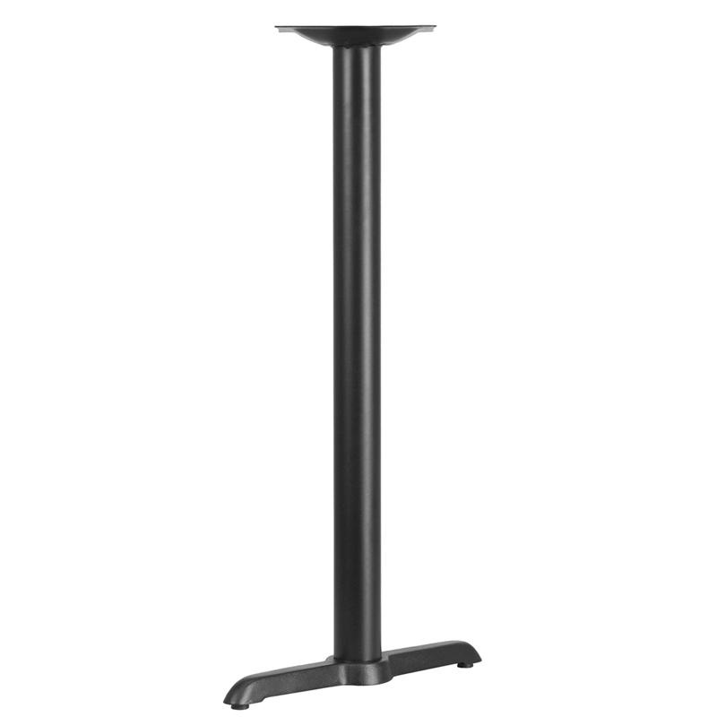5'' X 22'' Restaurant Table T-Base With 3'' Dia. Bar Height Column