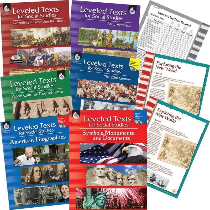Shell Education Social Studies Leveled Texts Book Set Printed/Electronic Book - Shell Educational Publishing Publication - Cd-Rom, Book