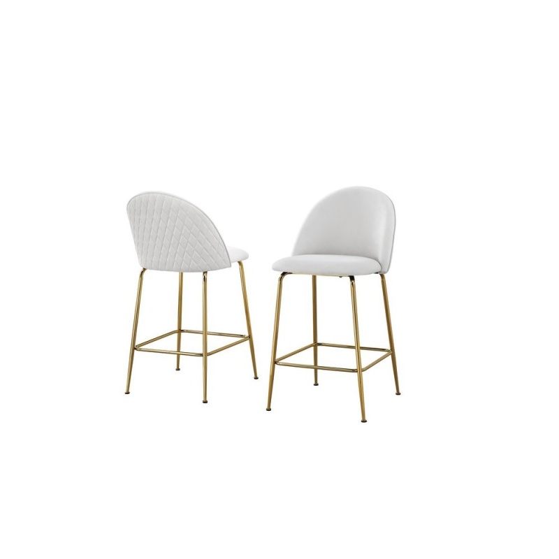 White Counter Height Chairs (Set of 2)