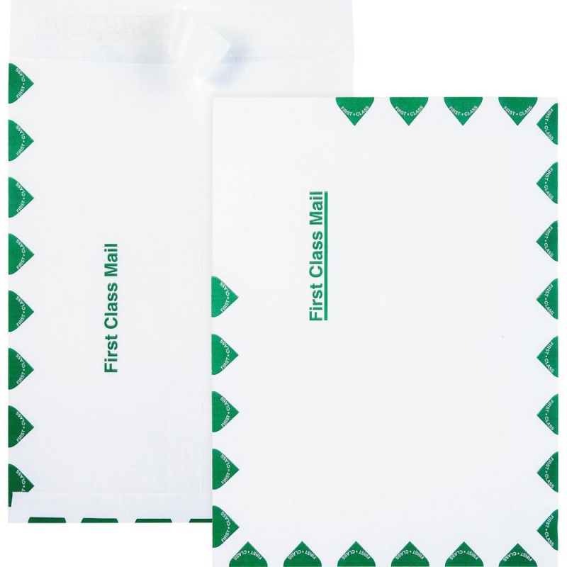 Quality Park 9 X 12 Ship-Lite® First Class Mail Catalog Envelopes With Self-Seal Closure - First Class Mail - 9" Width X 12" Length - Self-Sealing - 100 / Box - White