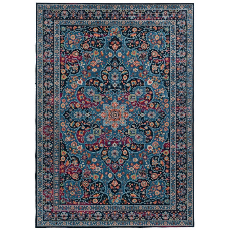 Emerald Grenier Navy & Blue 6.7X9.7 Rug
