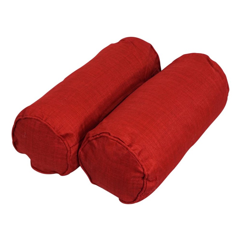 20-Inch By 8-Inch Double-Corded Spun Polyester Bolster Pillows With Inserts (Set Of 2) 9814-Cd-S2-Reo-Sol-04
