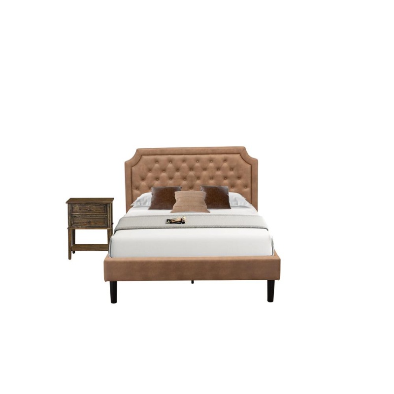 2-Piece Platform Bedroom Set with Full Bed