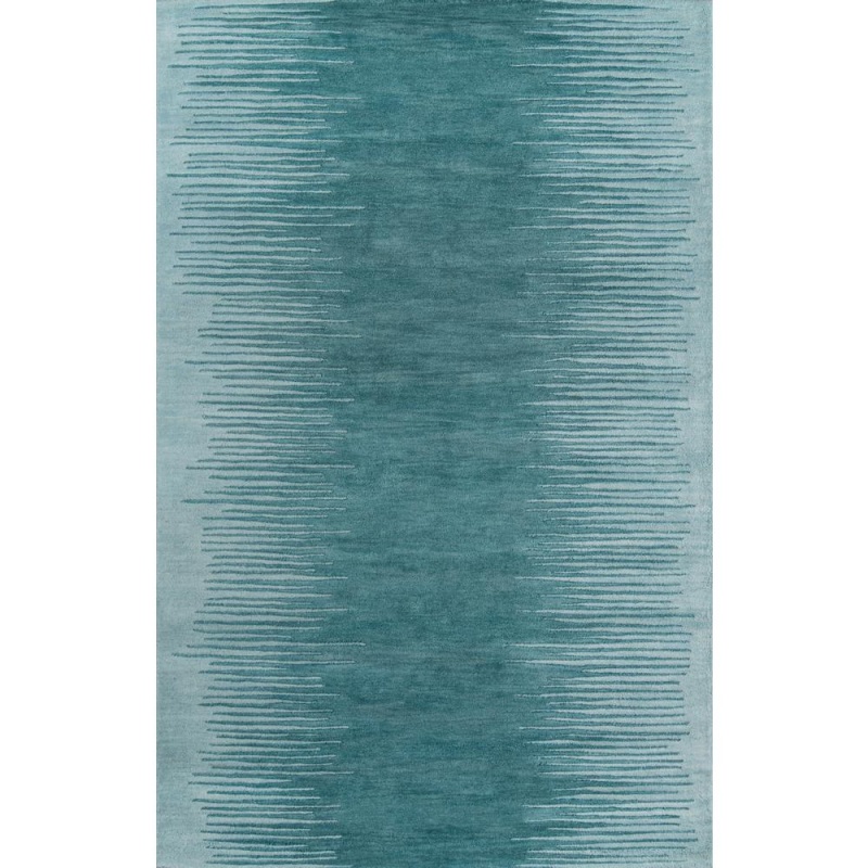 Contemporary Runner Area Rug, Aqua, 2'3" X 8' Runner