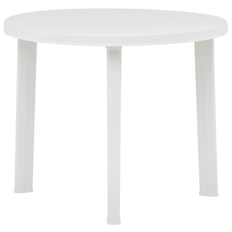 Vidaxl Garden Table White 35" Plastic 8805