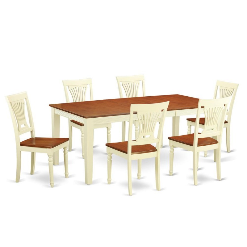 7 Pc Dinette Table Set -Table And 6 Dining Chairs