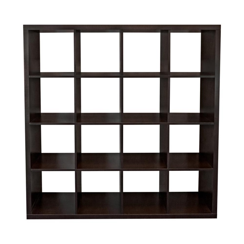 16 Cube Storage Bookcase In Espresso