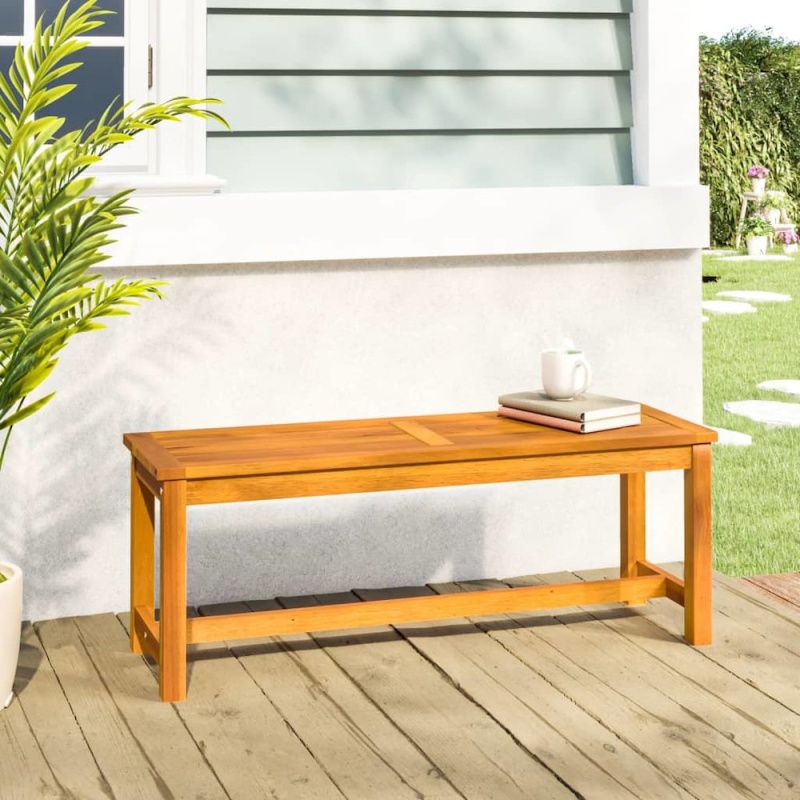 Garden Bench Natural Wood Solid Acacia Wood