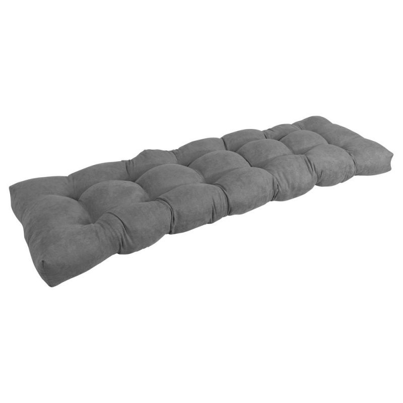 60-Inch By 19-Inch Tufted Solid Microsuede Bench Cushion