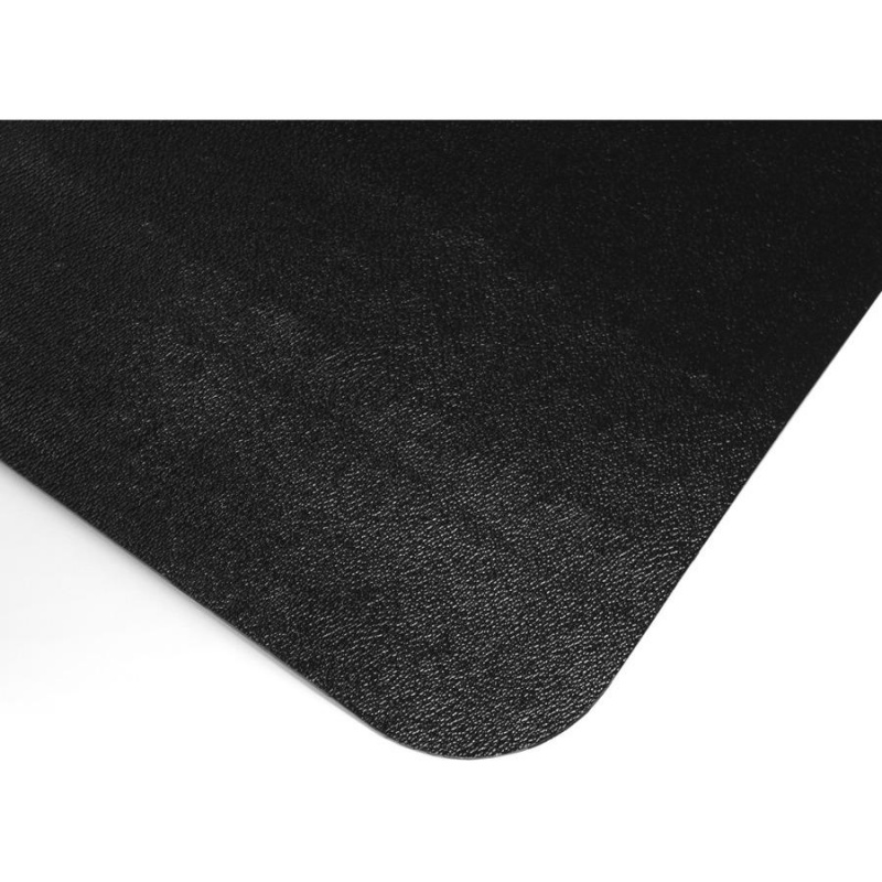 Cleartex Advantagemat Floor Chair Mat - Hard Floor - 53" Length X 45" Width X 0.60" Thickness - Lip Size 25" Length X 12" Width - Rectangle - Classic - Polyvinyl Chloride (Pvc) - Black