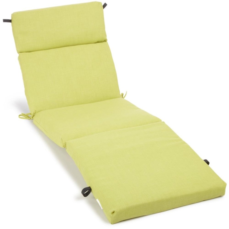 72-Inch By 24-Inch Solid Polyester Outdoor Chaise Lounge Cushion