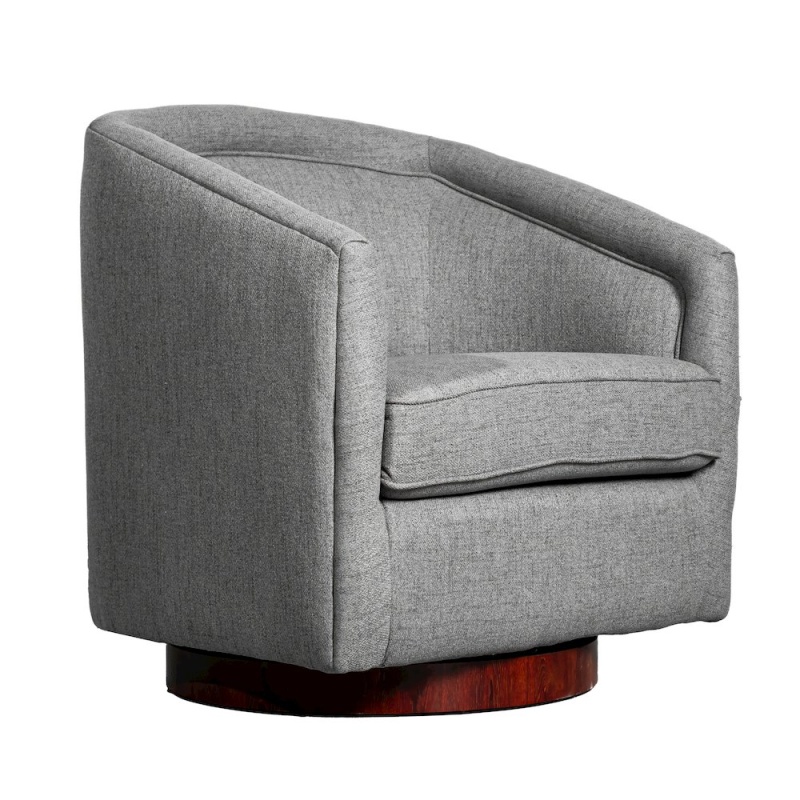 Commercial Grade Barrel Accent Chair, Gray