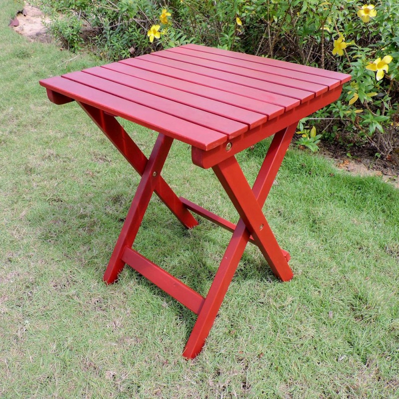 Royal Tahiti Acacia 16-Inch Round Folding Side Table