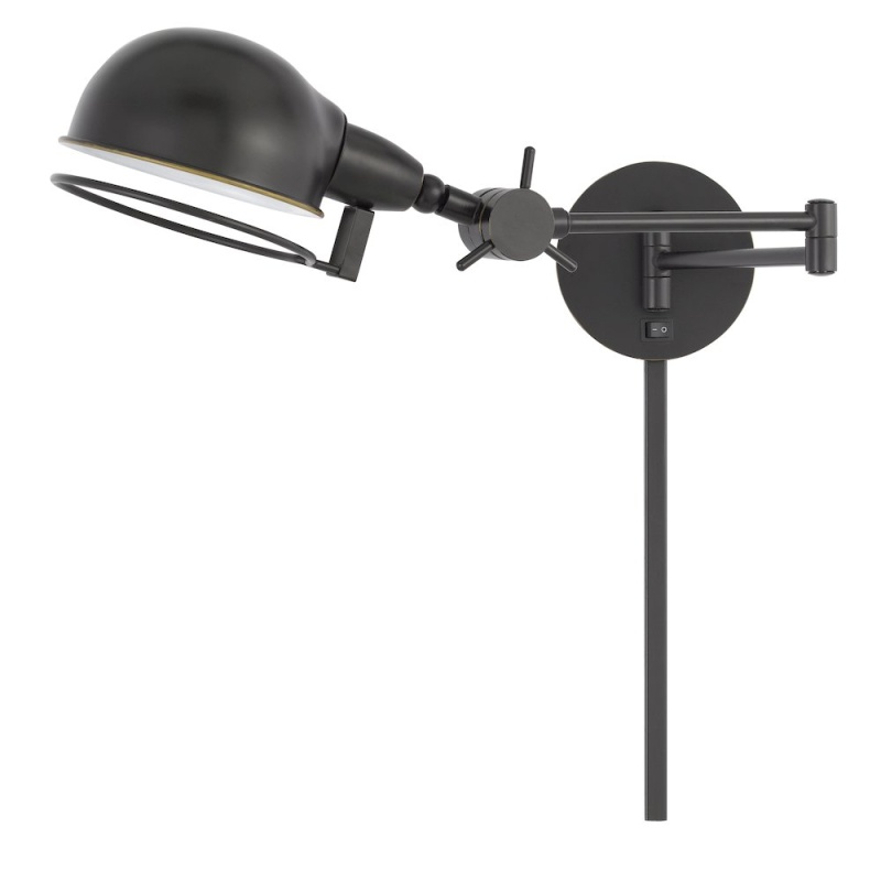 60W Linthal Swing Arm Wall Lamp with Adjustable Shade