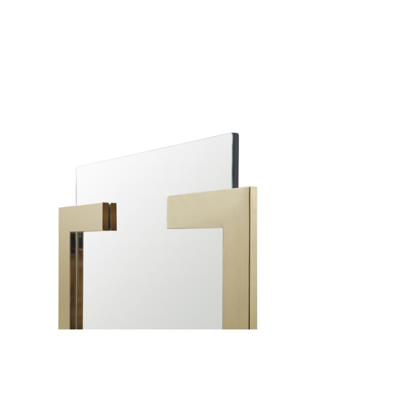 Sumo Square Mirror. Polished Gold Stainless Steel Frame