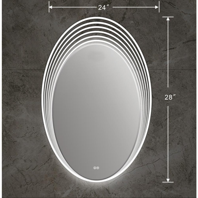 Speculo Back Lit Led Mirror 6000K Daylight White 24" Wide