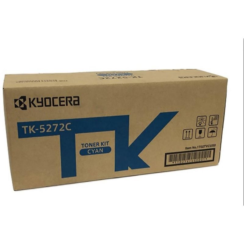 Kyocera Tk-5272C Original Toner Cartridge - Cyan - Laser - 6000 Pages - 1 Each