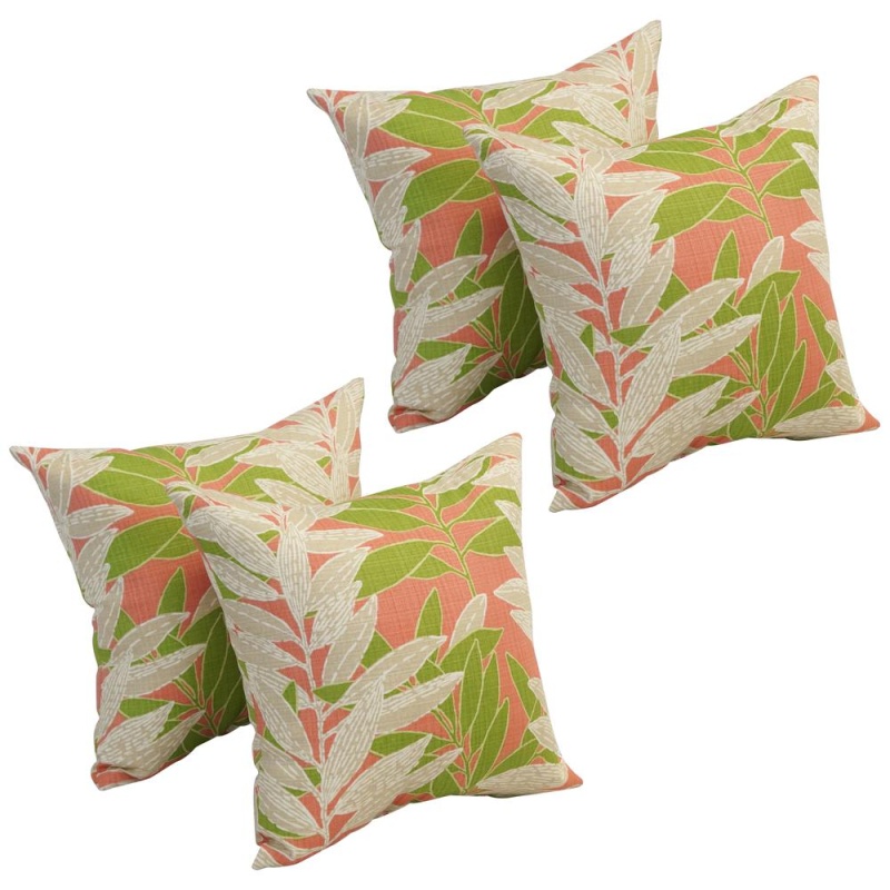 17-Inch Square Polyester Outdoor Throw Pillows (Set of 4)