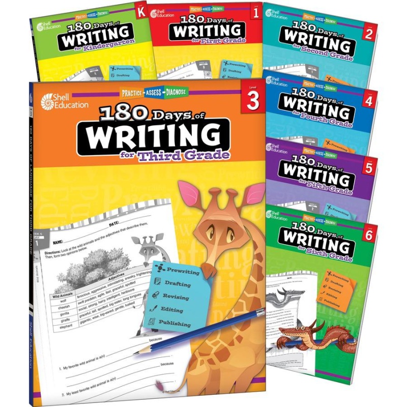 Shell Education 1St Grade 180 Days Of Writing Book Printed Book - 216 Pages - Shell Educational Publishing Publication - Book - Grade 1