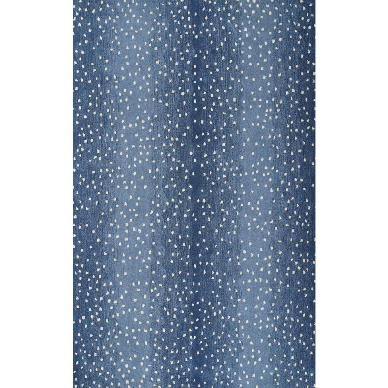 Contemporary Runner Area Rug, Denim, 2'6" x 8' Runner
