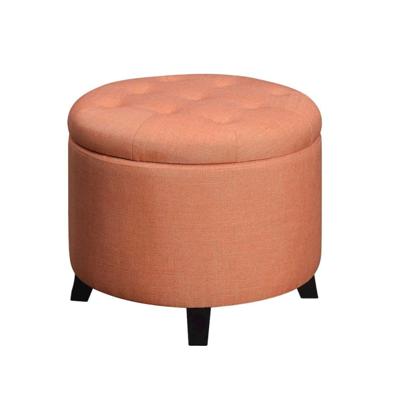Round Storage Ottoman