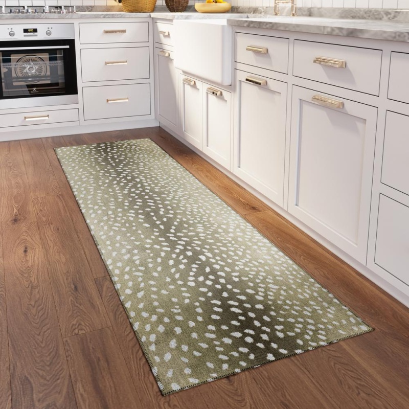 Safari Fawn Animal Animal Print 2'3" X 7'6" Runner Rug Fawn Asf33