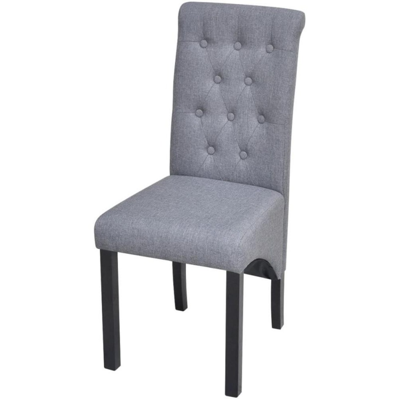 Vidaxl Dining Chairs 2 Pcs Gray Fabric