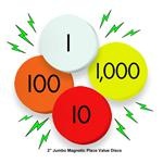 4-Value Jumbo Magnetic Place Value Demonstration Discs