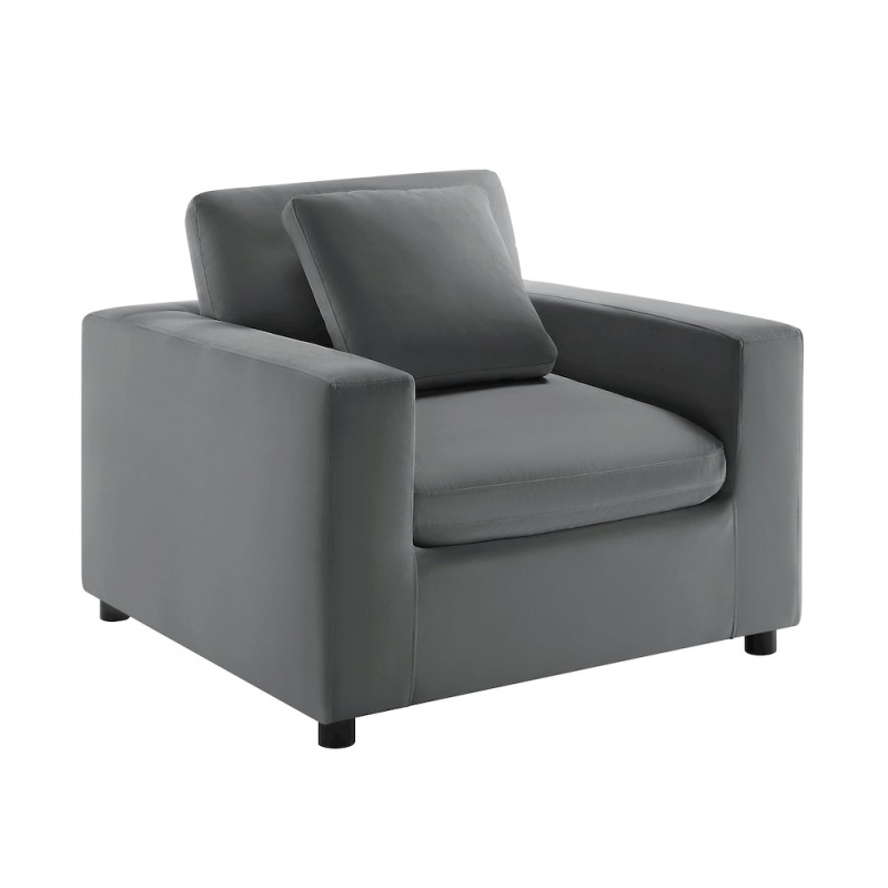 Casella Modern Armchair - Charcoal