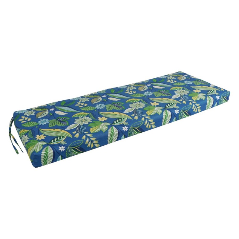 48-Inch By 19-Inch Patterned Outdoor Spun Polyester Loveseat Cushion