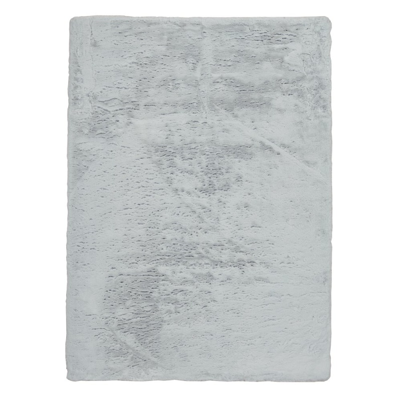 Maven Faux Rabbit Pastel Blue 3X5 Rug