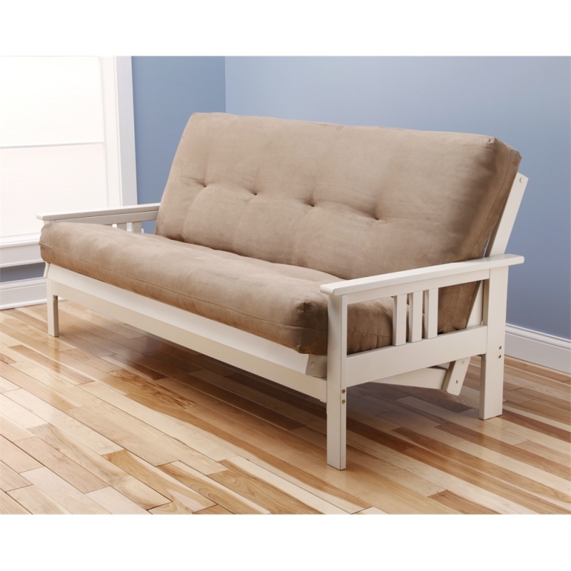Monterey Frame-Antique White Finish-Suede Peat Mattress