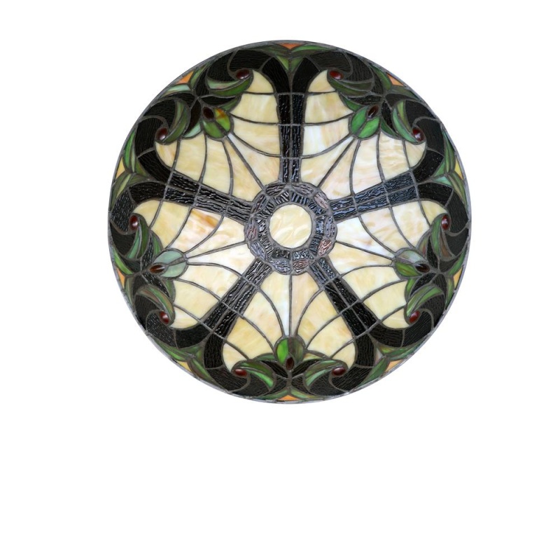 3-Light Antique Dark Bronze Finish Ceiling Flush-Mount 16" Wide