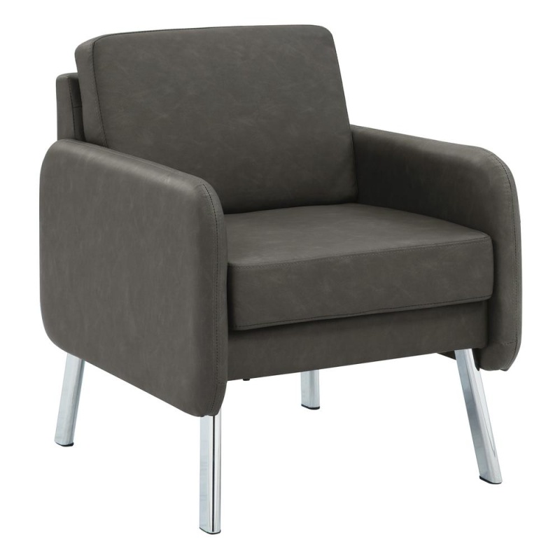Lounge Chair In Faux Leather