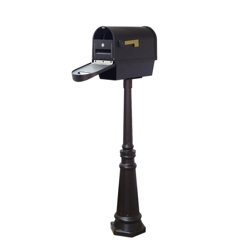 Classic Curbside Mailbox With Newspaper Tube With Direct Burial Kit
