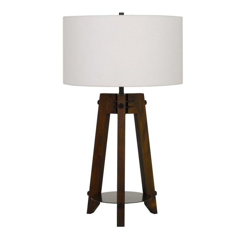 150W 3 Way Bilzen Ash Wood Tripod Table Lamp